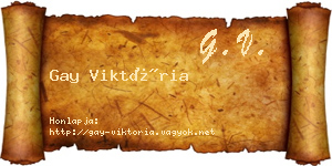 Gay Viktória névjegykártya